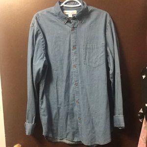 Large denim shirt long sleeve